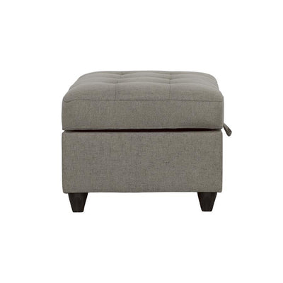 Stonenesse - Tufted Storage Ottoman - Gray - Storage Ottomans - Grand Furniture GA