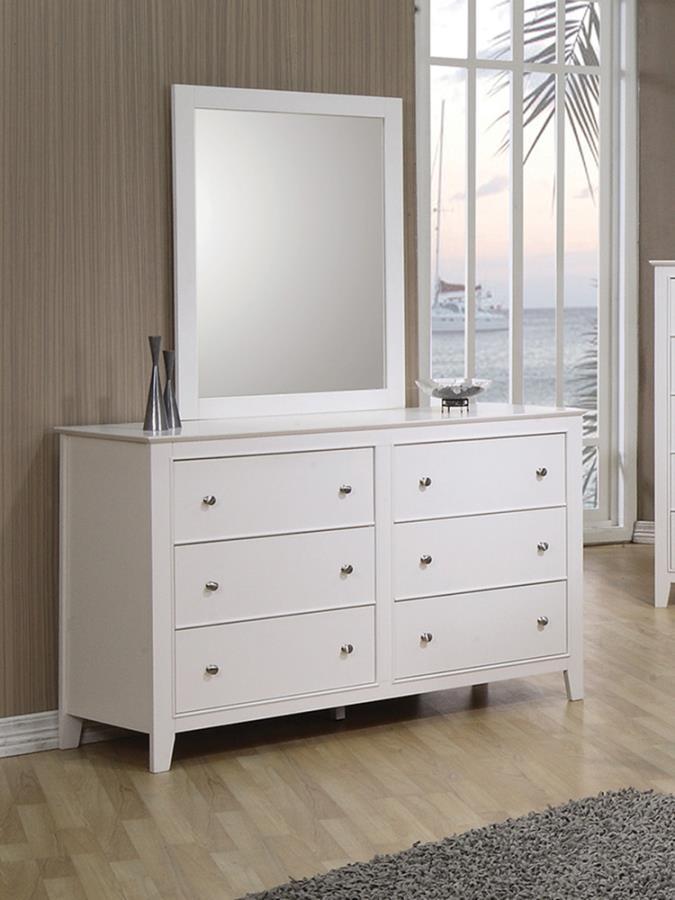 Selena - Rectangular Dresser Mirror - Buttermilk - Bedroom Mirrors - Grand Furniture GA