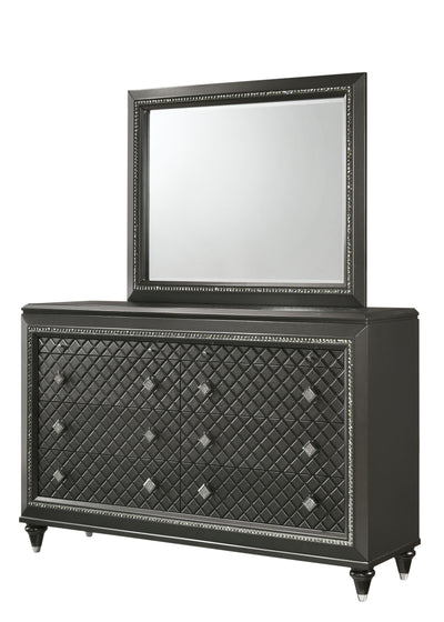 Giovani - Dresser & Mirror - Gray - Grand Furniture GA