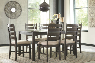 Rokane - Brown - Dining Room Table Set (Set of 7).