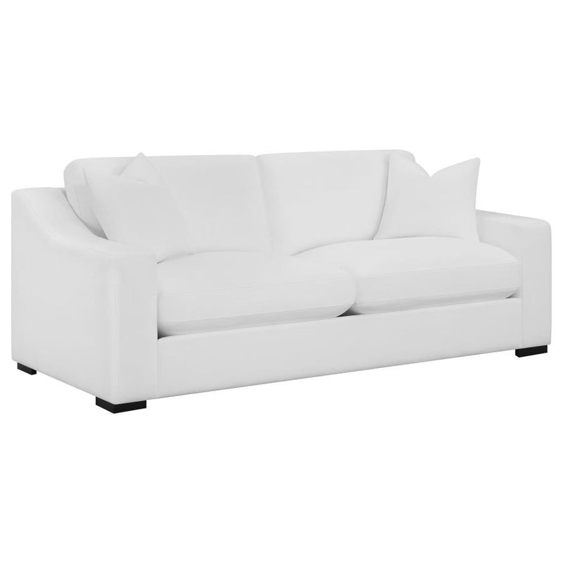 Ashlyn - Upholstered Sloped Arms Sofa - White - Grand Furniture GA