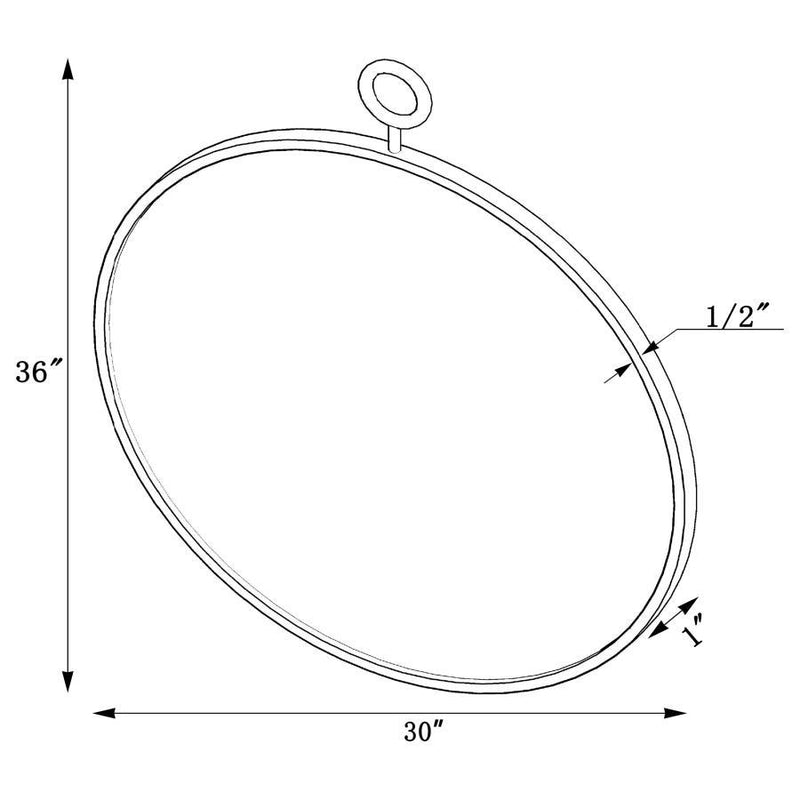 Eulaina - Round Mirror - Gold.