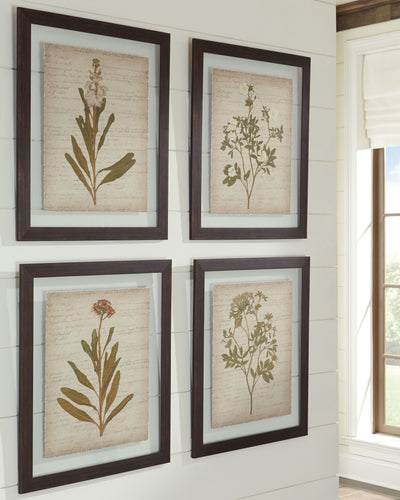 Dyani - Brown - Wall Art Set (Set of 4).