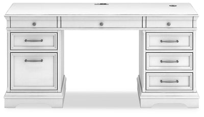 Kanwyn - Whitewash - Credenza With Eight Drawers