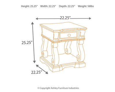 Alymere - Rustic Brown - Square End Table - Grand Furniture GA