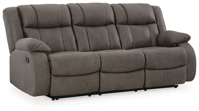 First Base - Gunmetal - Reclining Sofa.