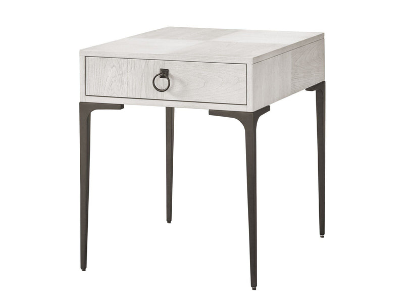 Soliloquy - Dahlia Drawer End Table - White.