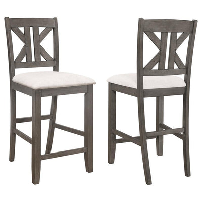 Athens - Upholstered Seat Counter Height Stools (Set of 2) - Light Tan.