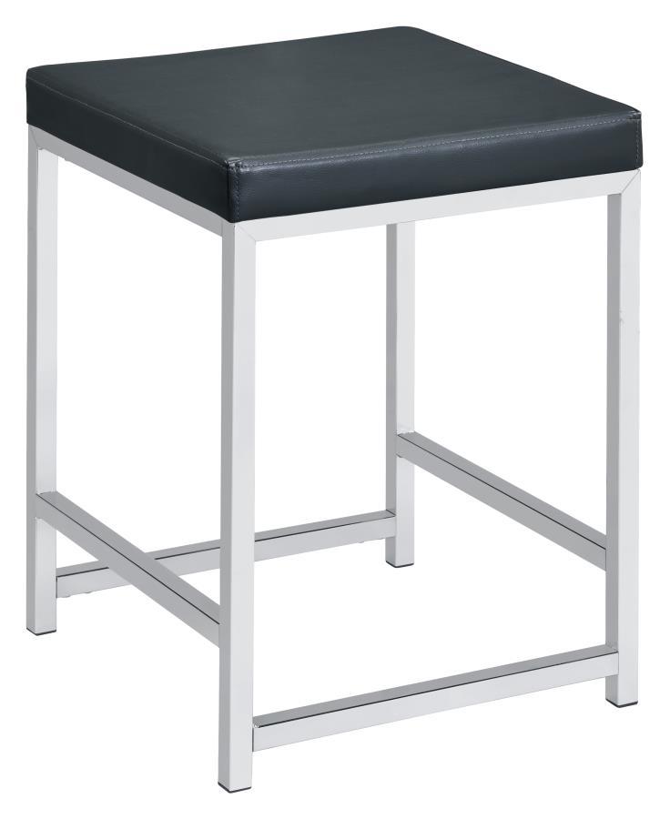 Afshan - Upholstered Square Padded Cushion Vanity Stool.