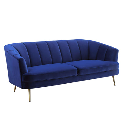 Eivor - Sofa - Blue Velvet - Grand Furniture GA