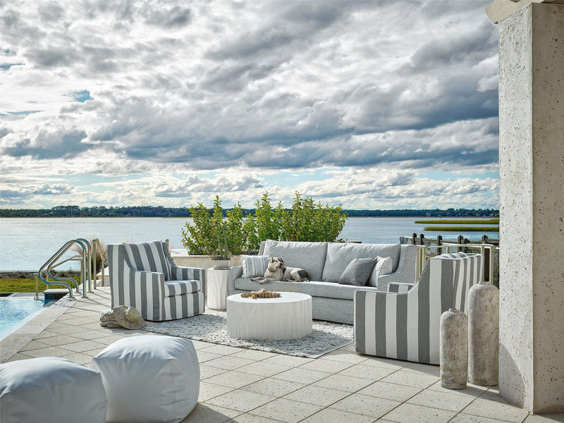 Hudson Outdoor Sofa 93 - Special Order - Pearl Silver.