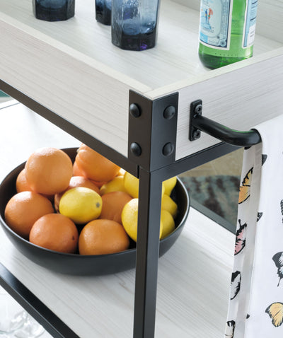 Bayflynn - White / Black - Bar Cart.