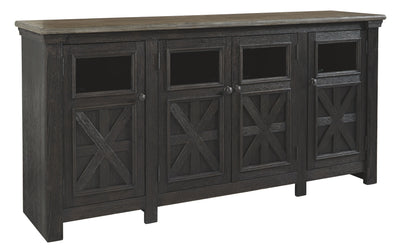 Tyler - Black / Gray - Extra Large TV Stand.