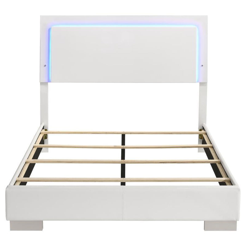 Felicity - High Headboard Panel Bed with LED Lighting - Panel Beds - Grand Furniture GA