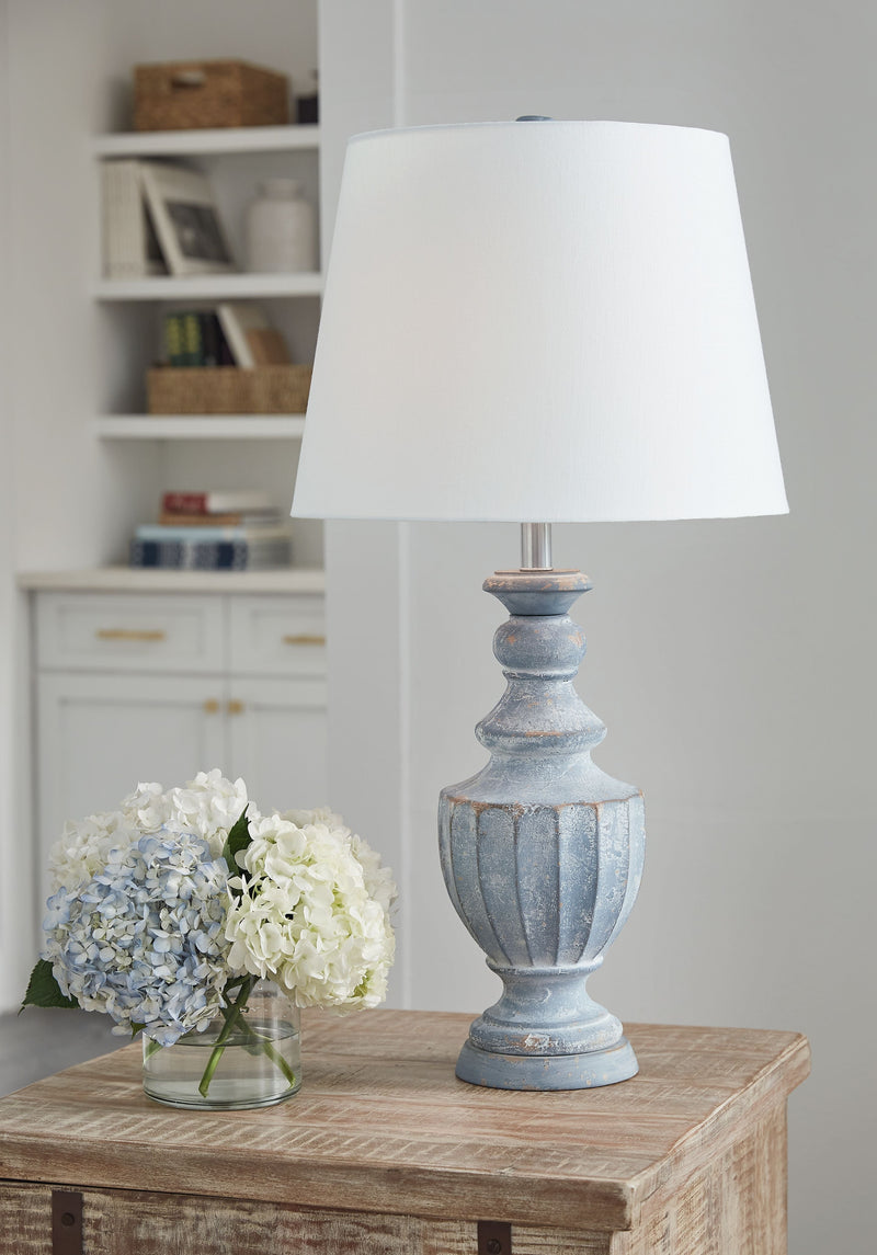 Cylerick - Antique Blue - Terracotta Table Lamp.