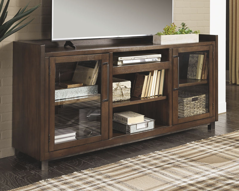 Starmore - Brown - Xl TV Stand W/Fireplace Option.