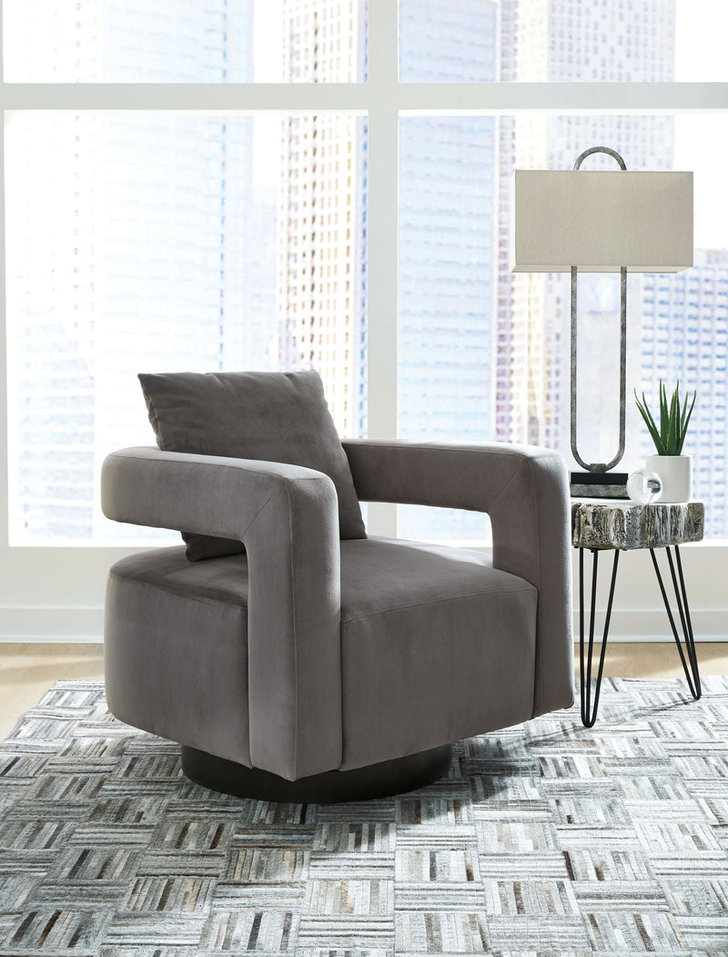 Alcoma - Otter - Swivel Accent Chair.