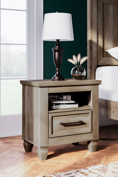 Yarbeck - Sand - One Drawer Night Stand.