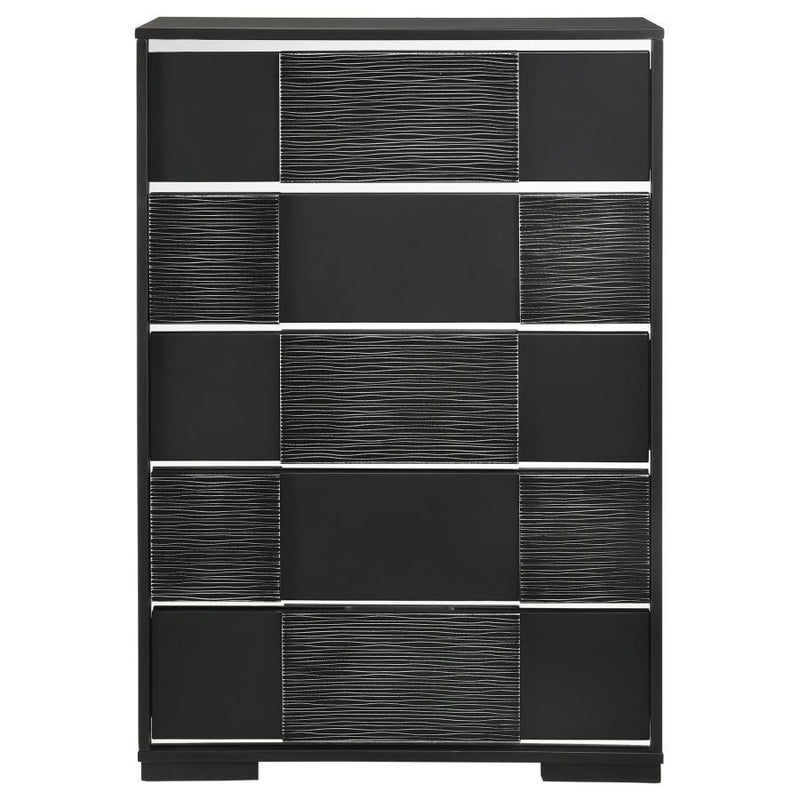 Blacktoft - 5-Drawer Chest - Black - Grand Furniture GA