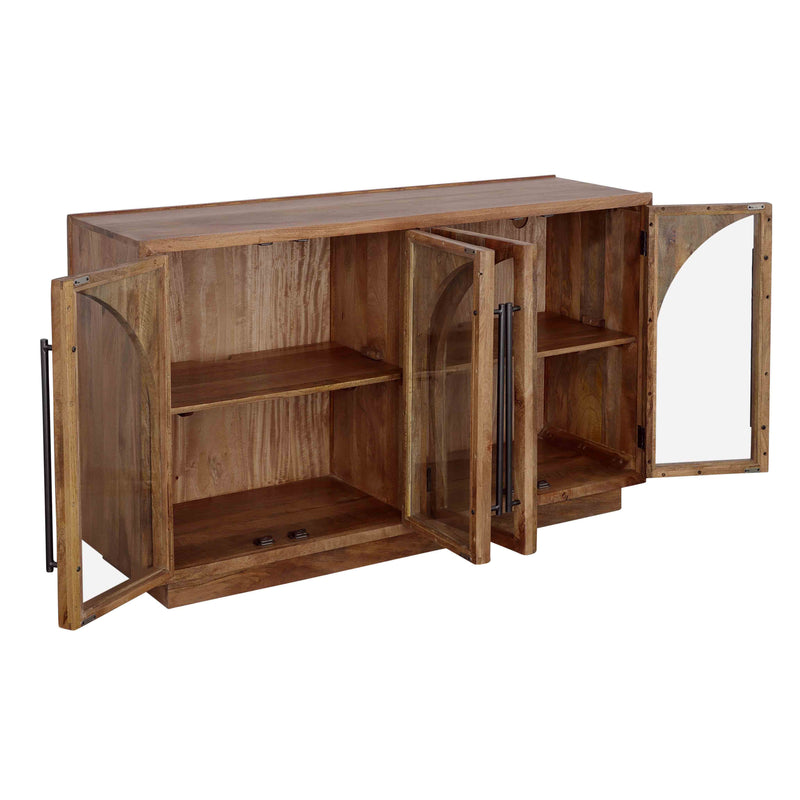 Gateway - Natural 4 Door Sideboard.