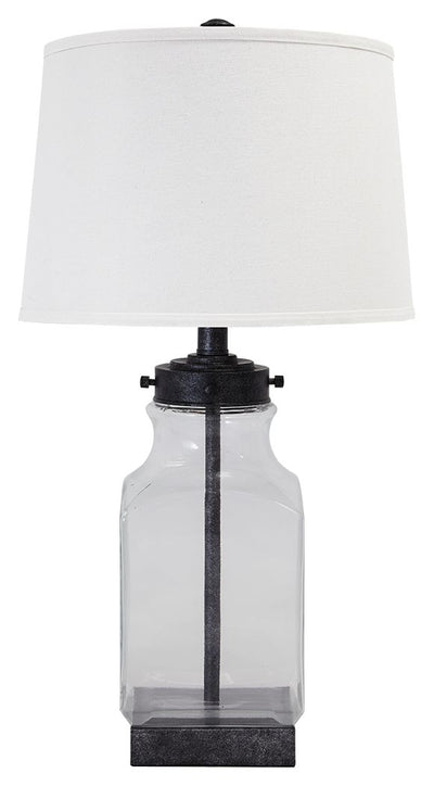 Sharolyn - Transparent / Silver Finish - Glass Table Lamp.