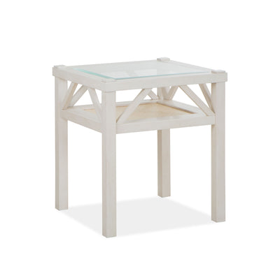 Ellison - Square End Table - Antique White.