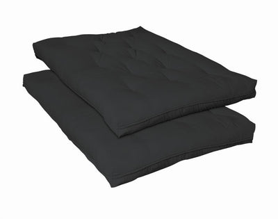 7" Deluxe Futon Pad - Black.