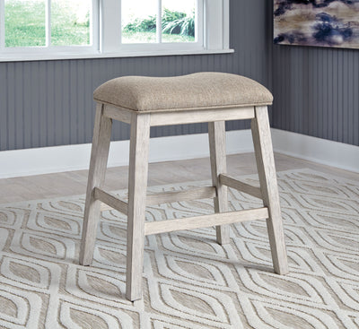 Skempton - White - Upholstered Stool (Set of 2).