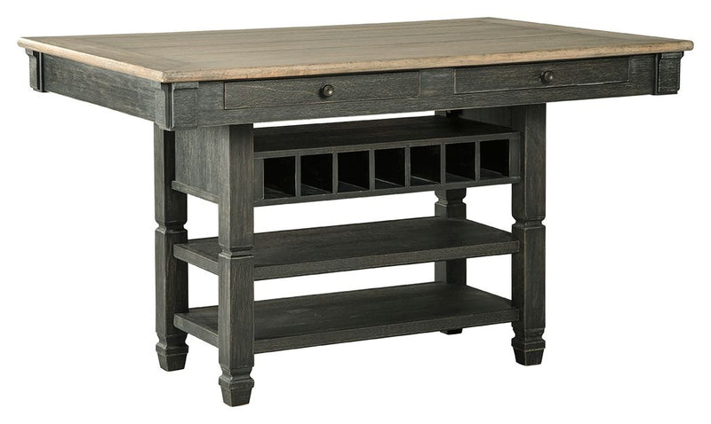 Tyler - Black / Gray - Rect Dining Room Counter Table.