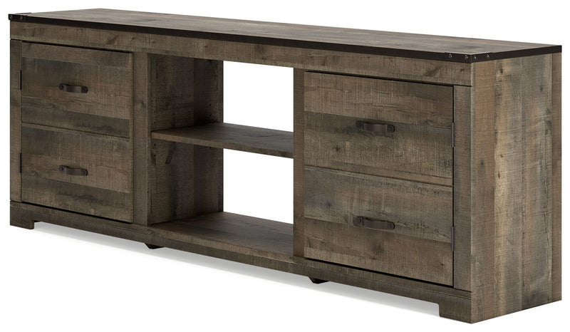 Trinell - Brown - 72" TV Stand W/Fireplace Option.