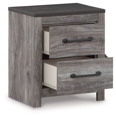 Bronyan - Dark Gray - Two Drawer Night Stand.