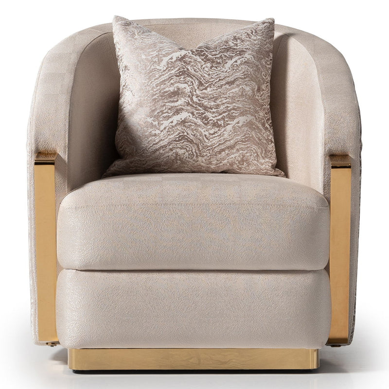 Carmela - Accent Chair - Almond/Gold