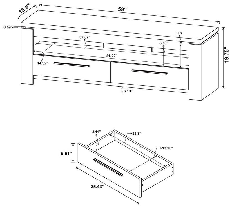 Elkton - 2-drawer TV Console