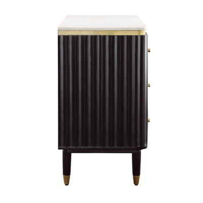 Carlyle - Three Drawer Chest - Black & Gold.