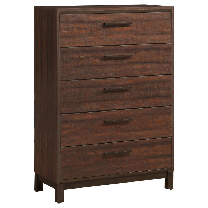 Edmonton - 5-Drawer Chest - Rustic Tobacco.