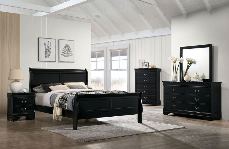 Louis Philippe - Twin Bed - Black