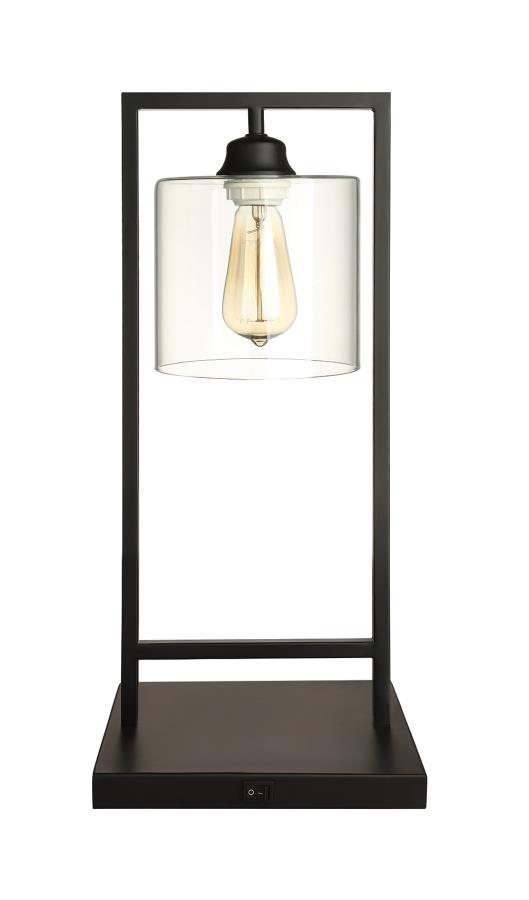 Shoto - Glass Shade Table Lamp - Black.