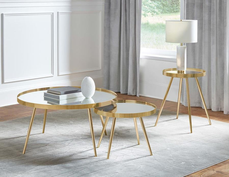 Kaelyn - 2 Piece Mirror Top Nesting Coffee Table