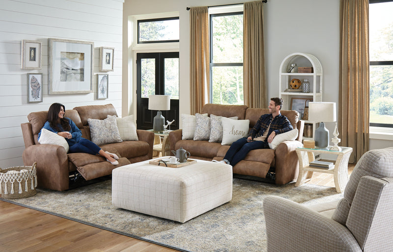 Justine - Lay Flat Reclining Loveseat - Burlap