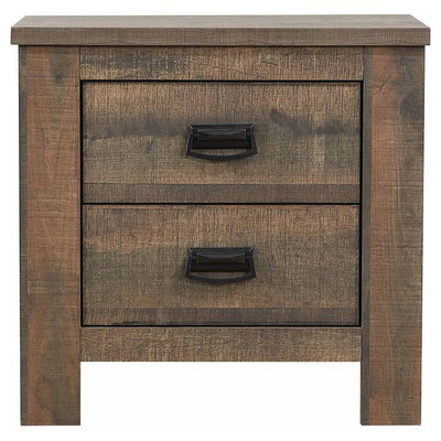 Frederick - 2-Drawer Nightstand - Weathered Oak.