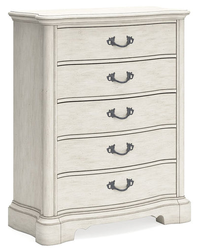 Arlendyne - Antique White - Five Drawer Chest.