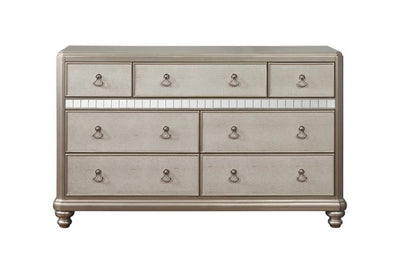 Bling Game - 7-Drawer Dresser - Metallic Platinum - Dressers - Grand Furniture GA