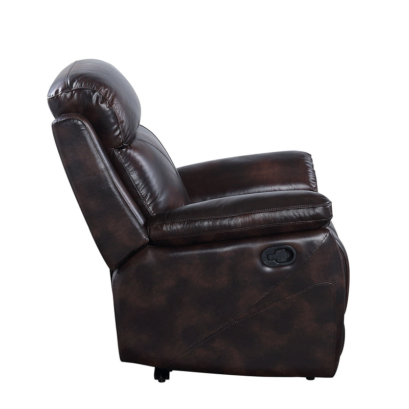 Perfiel - Sofa - 2 Tone Dark Brown Top Grain Leather