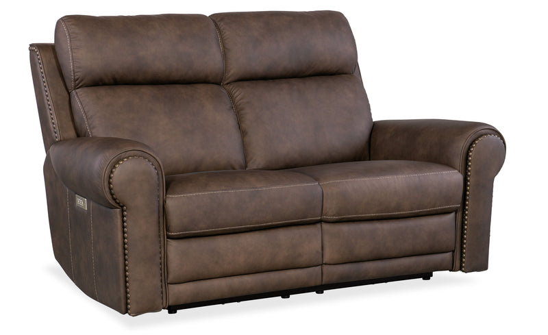 Duncan - Power Loveseat With Power Headrest & Lumbar - Dark Brown