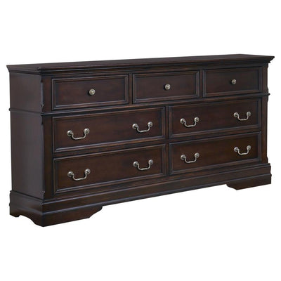 Cambridge - 7-Drawer Rectangular Dresser - Cappuccino - Dressers - Grand Furniture GA