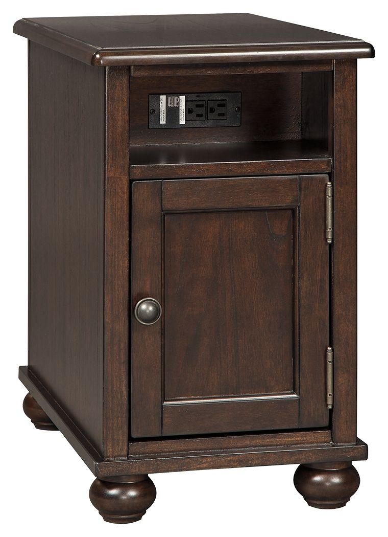 Barilanni - Dark Brown - Chair Side End Table.