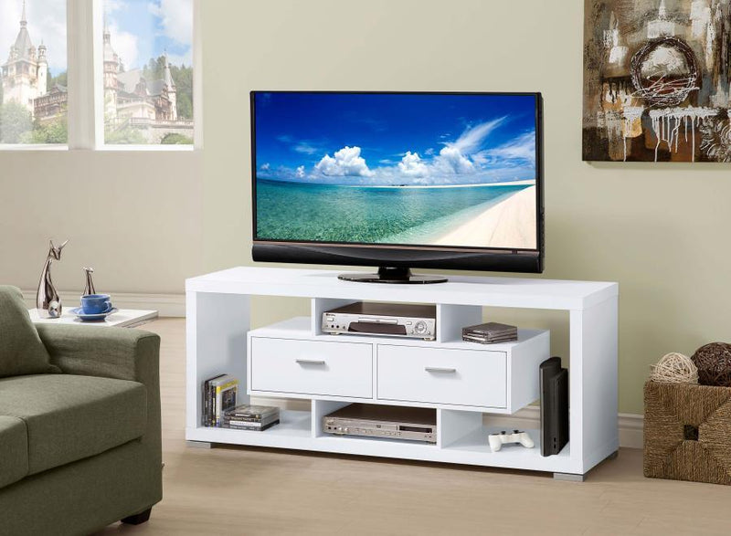 Darien - Geometrical 2-drawer Rectangular TV Console.