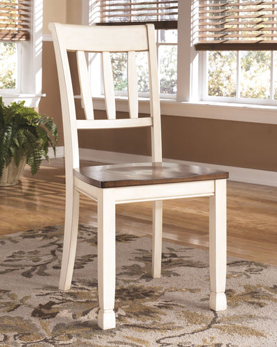 Whitesburg - Brown / Cottage White - Dining Room Side Chair (Set of 2).