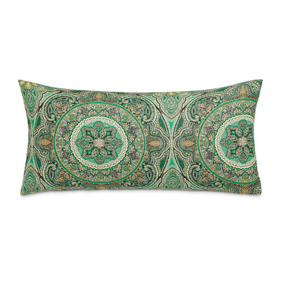 Emerald Isle Yardley - 13" x 26" Oblong Throw Pillow - Green.