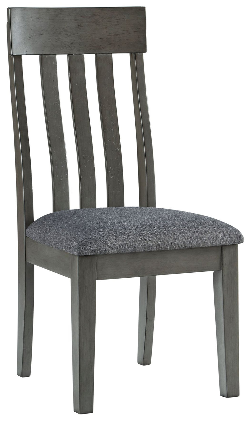 Hallanden - Black / Gray - Dining Uph Side Chair (Set of 2).